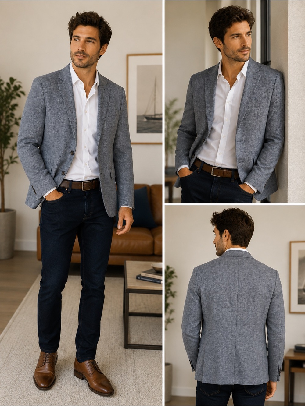 Peter Millar Light Gray Textured Sport Coat Size 40